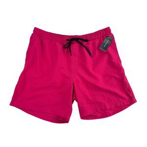 Club Room Mens Quick-Dry Performance Solid 7" Swim Trunks Pink M